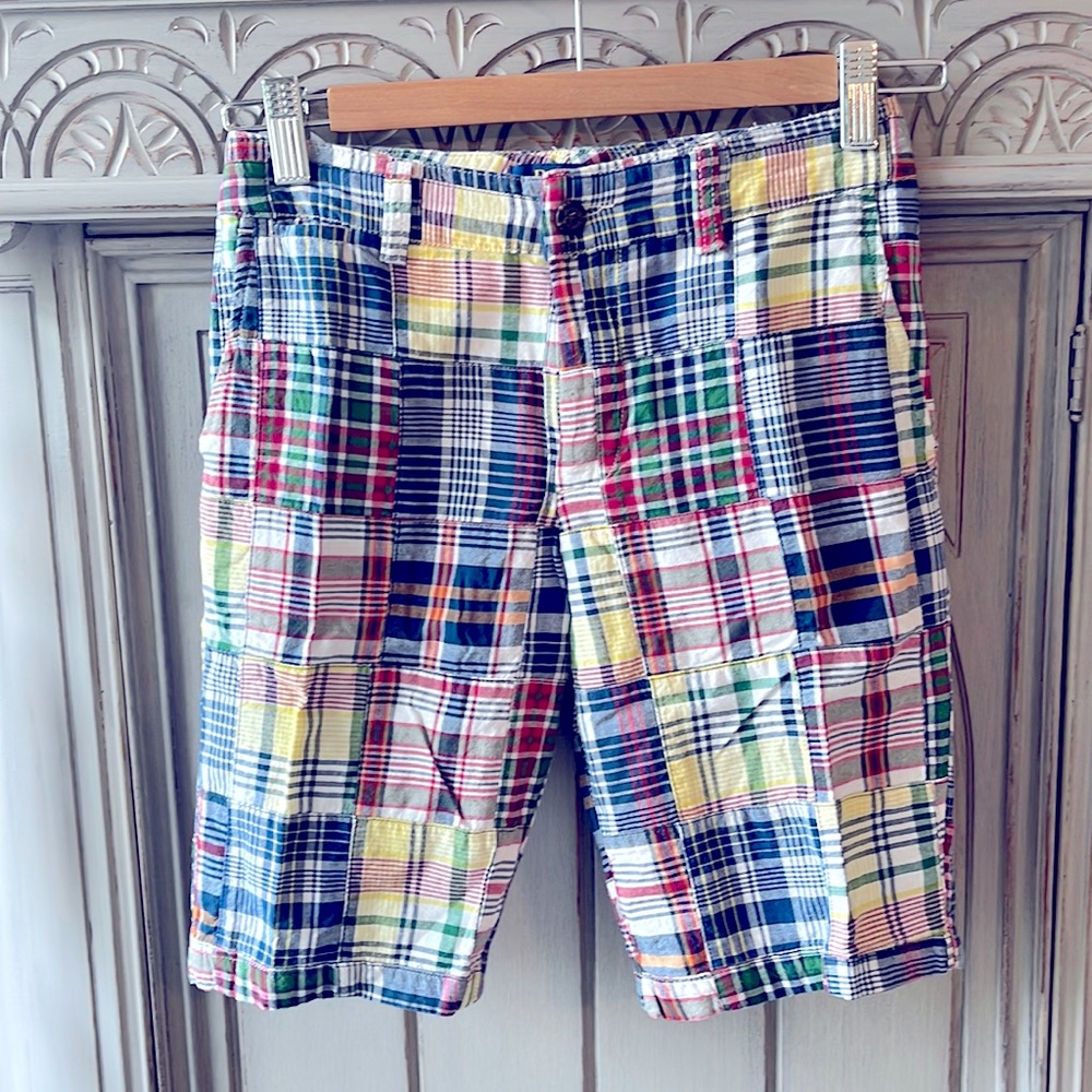 Boys Ralph Lauren POLO Madras Plaid Shorts. Size 10